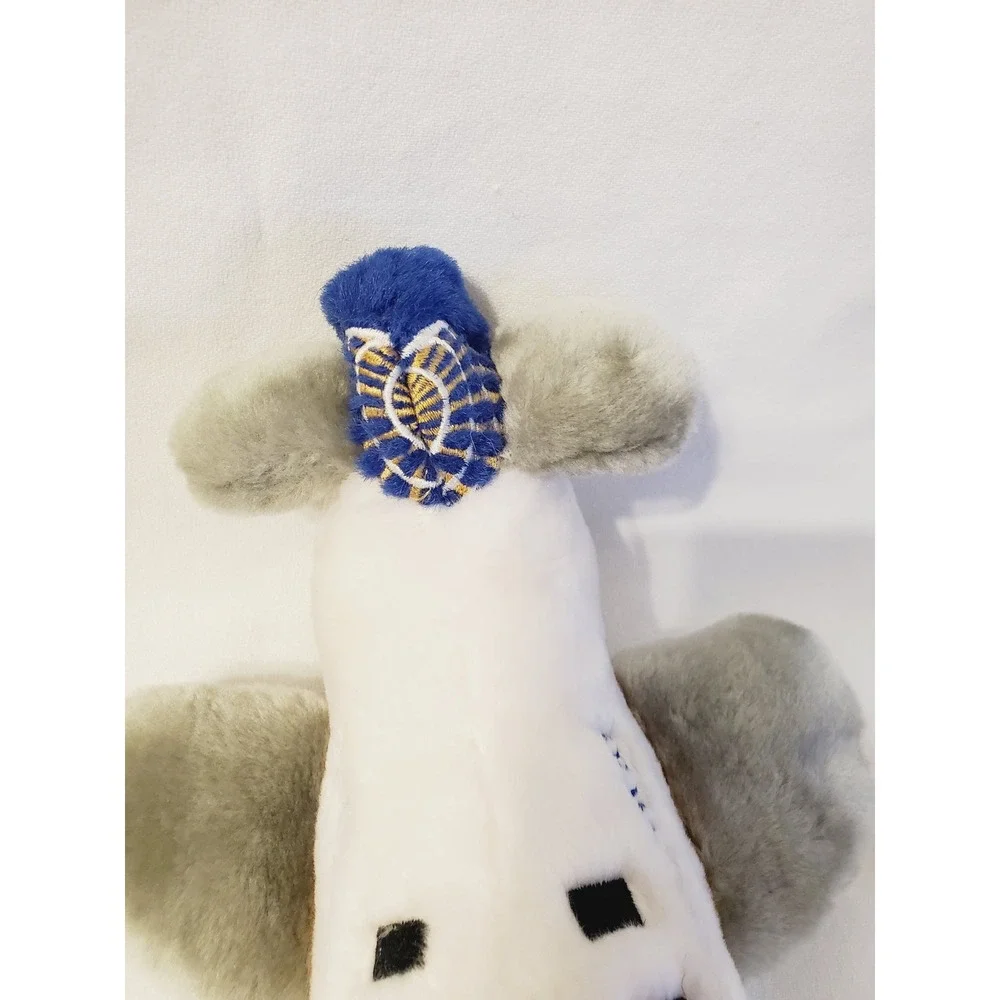 Continental Airlines Plush Airplane Stuffed Toy White Grey Blue Jet PA-8136(RC)